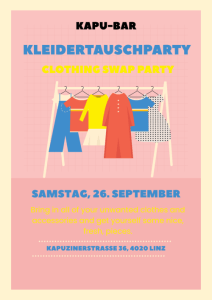 KAPU Kleidertauschparty/clothing swap party - Sat, Sep 26, 2026, 19:00 at KAPU, Kapuzinerstraße 36, 4021 Linz, Österreich
