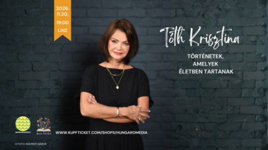 Tóth Krisztina - Történetek, amelyek életben tartanak - Fri, Nov 20, 2026, 19:00 at Lunaplatz 4, 4030 Linz, Österreich, Lunaplatz 4, 4030 Linz, Österreich