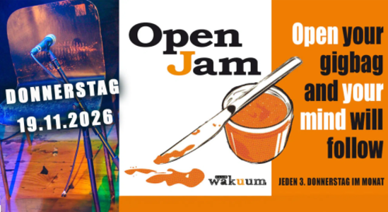 OPEN JAM NIGHT November 2026 - Do., 19.11.2026, 18:00 at Club Wakuum, Griesgasse 25, 8020 Graz, Österreich