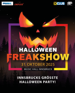 Halloween Freakshow 2026 - Sat, Oct 31, 2026, 21:00 at Music Hall, Grabenweg 74, 6020 Innsbruck, Österreich
