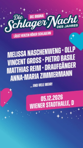 DIE SCHLAGERNACHT DES JAHRES 2026 - Sa., 05.12.2026, 19:00 at Wiener Stadthalle, Roland-Rainer-Platz 1, 1150 Wien, Österreich