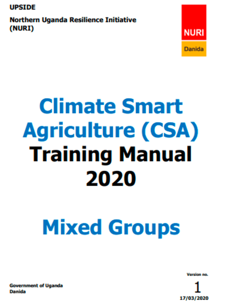 Climate Smart Agriculture (CSA) Training Manual 2020