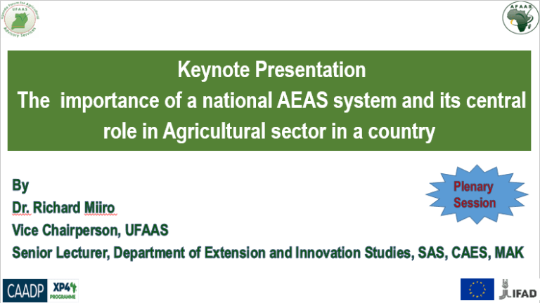 Agricultural Extension and Advisory Services- An overview