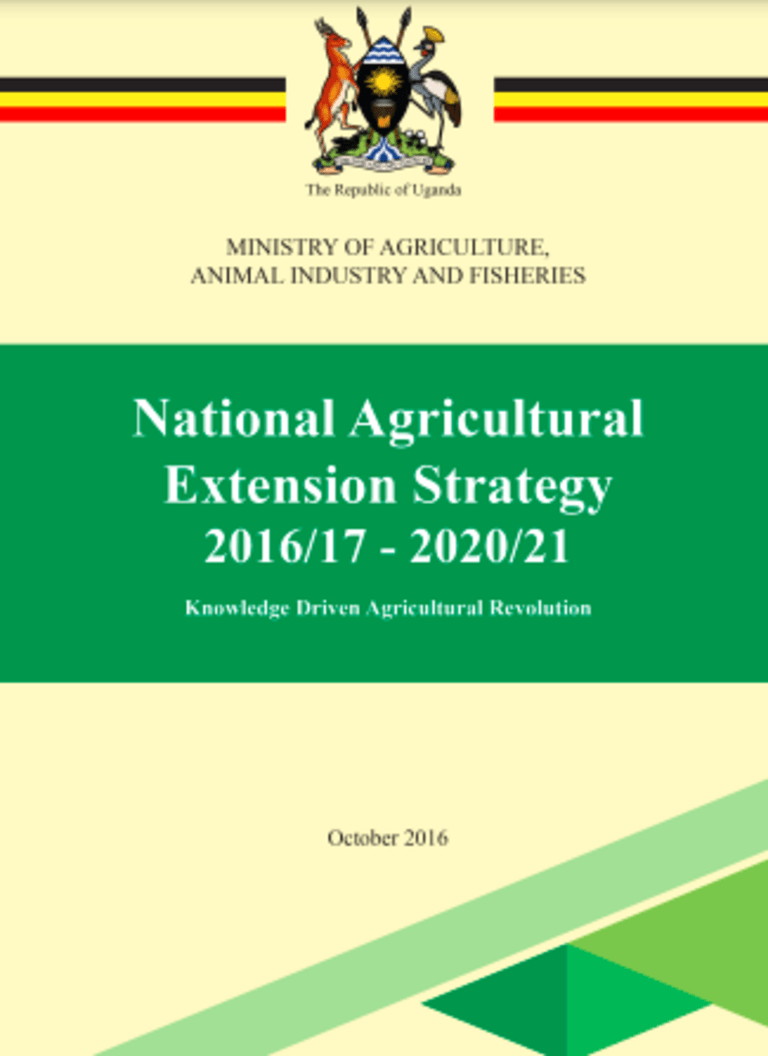 Uganda National Agricultural Extension Strategy 2016-2021