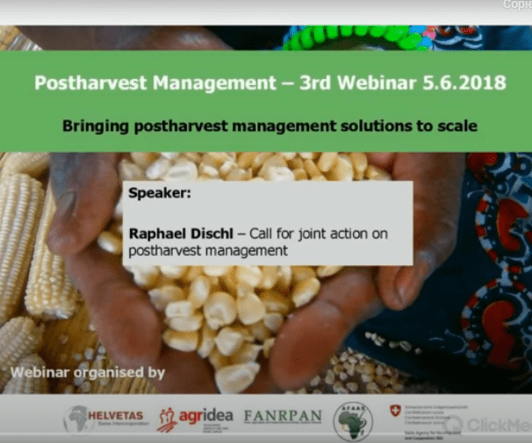 WEBINAR ON "BRINGING POSTHARVEST MANAGEMENT SOLUTIONS TO SCALE"