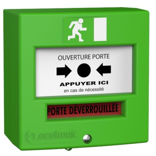 Déclencheur manuel Vert 1 contact NEUTRONIC 4710V3C photo du produit Secondaire 1 L