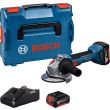 Meuleuse d'angle 18 V GWS 18V-8 Professional 125 mm + 2 batteries 4 Ah + chargeur rapide + coffret L-BOXX BOSCH 06019N9002 photo du produit