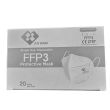 Boîte de 20 masques respiratoires pliables jetables FFP3 sans valve BFE &#8805, 99 % - MASQUES14 pas cher Secondaire 1 S