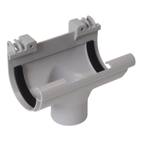 Naissance centrale &agrave; joint 50 mm TECHTAN pour goutti&egrave;re demi-ronde LG16 NICOLL NC16 photo du produit Principale L