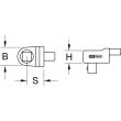 Adaptateur pour douilles 9 x 12mm 1/2'' - KS TOOLS - 516.2812 photo du produit Secondaire 1 S