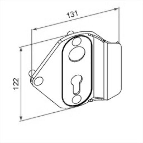 Poignée serrure bouton poussoir - TIRARD - EE571401 pas cher Secondaire 1 L