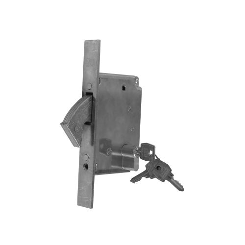 Serrure &agrave; crochet rentrant axe 60mm avec cylindre - TORBEL - A27071 pas cher Secondaire 3 L