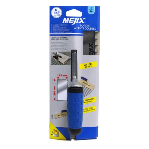 Platoir à dents coudées 280 x 115 mm U 8 x 8 mm MEJIX 180251 photo du produit Secondaire 2 L