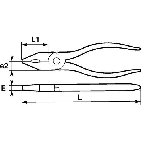 Pinces universelles chromées polies bi-matière 185mm - SAM OUTILLAGE - 204-18G pas cher Secondaire 1 L