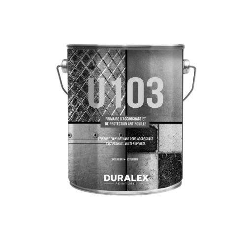 Primaire d'accrochage et de protection antirouille U103 blanc 3L - DURALEX - 110100402 pas cher