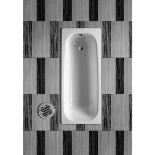 Baignoire avec pieds CONTESA 150x70cm 2 trous en acier blanc - ROCA - A236097000 pas cher Secondaire 2 L