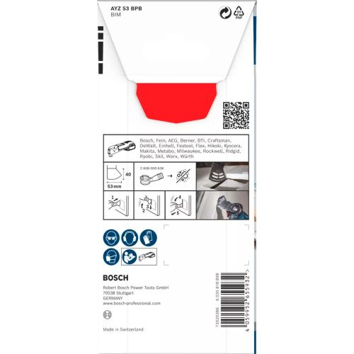Lame starlock pro bimatière multimatériau 53x40 mm BOSCH 2608669114 photo du produit Secondaire 10 L