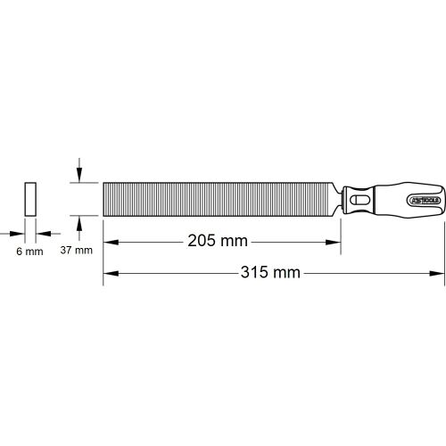 Grattoir plat BRONZEPLUS 37 mm L 315 mm KS TOOLS 963.9531 photo du produit Secondaire 1 L