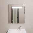 Miroir salle de bain ELEGANCE avec bande LED 70x80cm rectangulaire - CUISIBANE - S02ELEGAN70 pas cher Secondaire 2 S