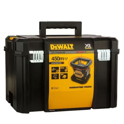 Niveau laser rotatif intérieur rouge 18 V + batterie 2 Ah + chargeur + coffret T-STAK DEWALT DCE074D1R-QW photo du produit Secondaire 15 L