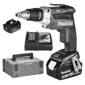 Visseuse plaque de plâtre LXT 18V Makita DFS250RTJ + 2 batteries 5 Ah + chargeur rapide + coffret MAKPAC pas cher Principale M