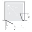 Porte de douche SUPRA 2P pivotante 80 cm profilé blanc verre transparent KINEDO PA1530BTN photo du produit Secondaire 1 S