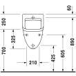 Urinoir blanc avec point mouche STARCK 3 alimentation apparente DURAVIT 822350000 photo du produit Secondaire 3 S