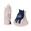 Gants de manutention 100 % coton G-PRECISION cuir fleur de chèvre beige/bleu T9 GISS 839968 photo du produit