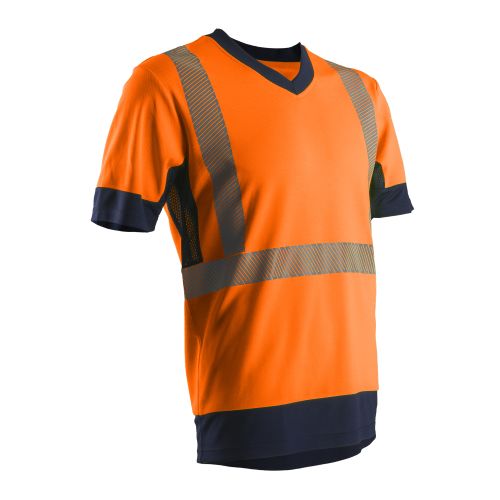 T-shirt KOMO orange haute visibilité col V manches courtes taille S COVERGUARD 7KOMOS photo du produit