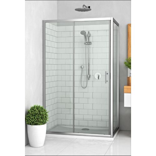 Porte coulissante Equi 137-140cm chromé en verre claire - ROTH - 1406000039 pas cher