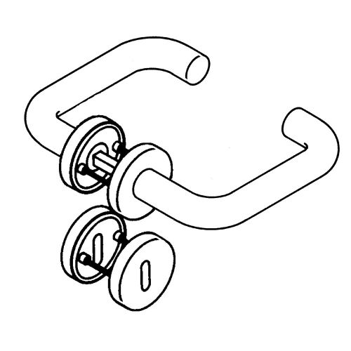 Paire de rosace clé L gris 95 - HEWI - 306FR BB-95 pas cher Secondaire 1 L