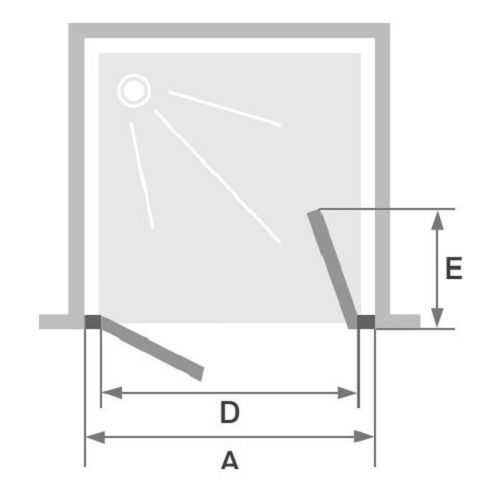 Porte de douche SUPRA 2P pivotante 100cm profilé blanc verre transparent - KINEDO - PA1532BTN pas cher Secondaire 1 L