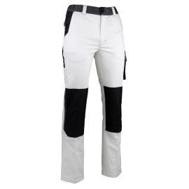 Pantalon de travail VAISSEAU multipoches blanc/gris T38 - LMA LEBEURRE - 1850-T38 pas cher Principale M