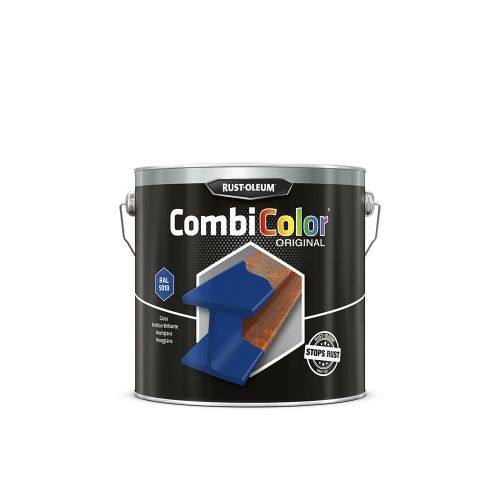 Primaire de protection antirouille et finition CombiColor Original bleu gentiane RAL 5010 seau 2,5l - RUST-OLEUM - 7326.2.5 pas cher