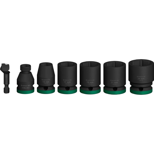 Lot de 7 douilles Pro Impact pour clés à chocs 1/2'' BOSCH 2608003032 photo du produit