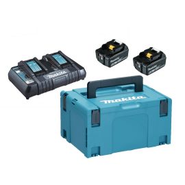 Pack énergie 18V Li-Ion 2 batteries BL1860B 6Ah + chargeur double DC18RD) en coffret MAKPAC III - MAKITA - 198077-8 pas cher Principale M