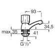 Robinet de lavabo bec fondu NIAGARA PLUS - ROCA - A5A4269C00 pas cher Secondaire 1 S