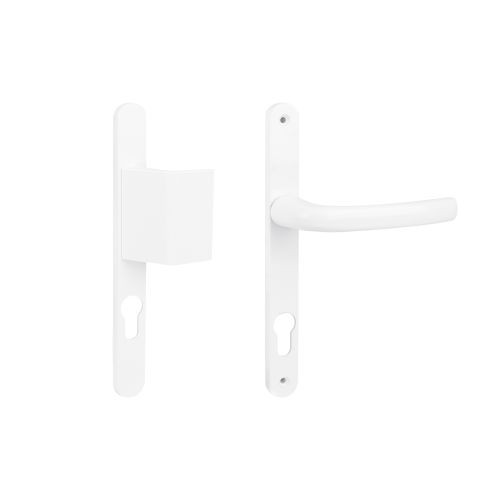 Ensemble sur plaques + béquille carré 8mm entraxe 92mm blanc - SOFI - 5112210003 pas cher