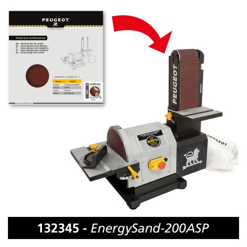Jeu de 6 abrasifs Velcro D200 mm grain 120 PEUGEOT OUTILLAGE 806313 photo du produit Secondaire 1 L