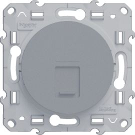 Prise RJ45 ODACE grade 3 (multim&eacute;dia) STP aluminium - SCHNEIDER ELECTRIC - S536476 pas cher Principale M