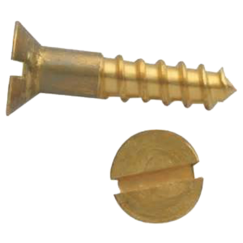 GFD  - Vis &agrave; bois t&ecirc;te frais&eacute;e fendue laiton &Oslash; 3,5 x 40 mm - par 200