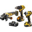 Pack 3 outils 18 V Powerstack (DCD709 + DCF809 + DCG405) + 2 batteries 4 Ah + chargeur + coffret T-STAK DEWALT photo du produit