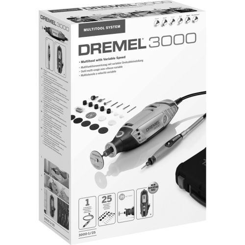 Outil multifonction 130W DREMEL 3000 + 25 accessoires + coffret - BOSCH - F0133000JP pas cher Secondaire 12 L