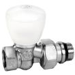 Robinet radiateur droit R6TG série fer simple réglage 1/2'' 15x21 chromé - GIACOMINI - R6X033 pas cher