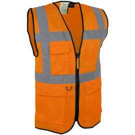 Gilet de signalisation haute visibilit&eacute; Singer Safety orange multipoches - GARO photo du produit Principale M