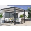 Pergola adossée toit plat 3 x 6 m COULEURS DU MONDE SEATTLE photo du produit