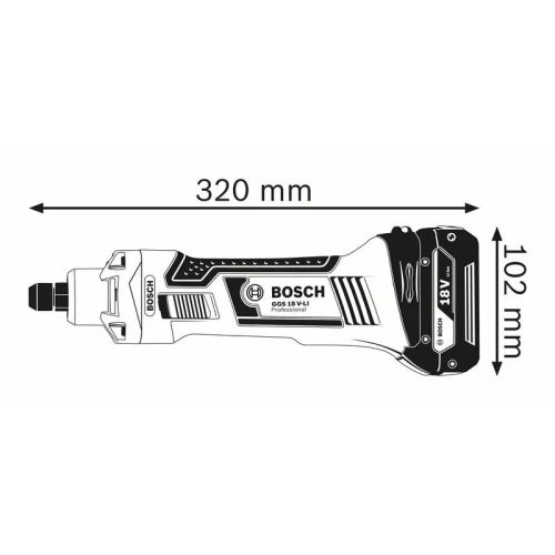 Meuleuse droite 18V GGS 18 V-LI Professional + 2 batteries Procore 4Ah + chargeur + coffret L-BOXX - BOSCH - 06019B530Q photo du produit Secondaire 1 L
