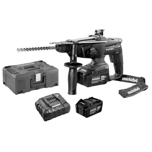 Perforateur SDS Plus 18V KHA 18 LTX + 2 batteries 4Ah + chargeur + coffret MetaBOX - METABO - 600210500 pas cher