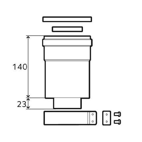 Kit départ ventouse verticale Condensation Chaffoteaux - 3318079 photo du produit Secondaire 1 L