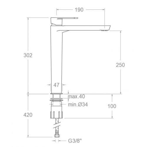 Mitigeur de lavabo ALEXIA XL 3602OC - RAMON SOLER - 36A302273 pas cher Secondaire 1 L